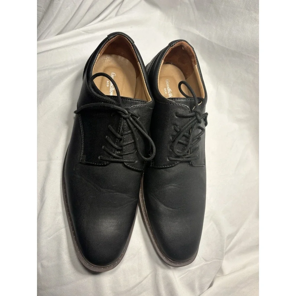 Goodfellow & Co Men's Black Leather Dress Shoes Size 11 Lace‎ Up Derby